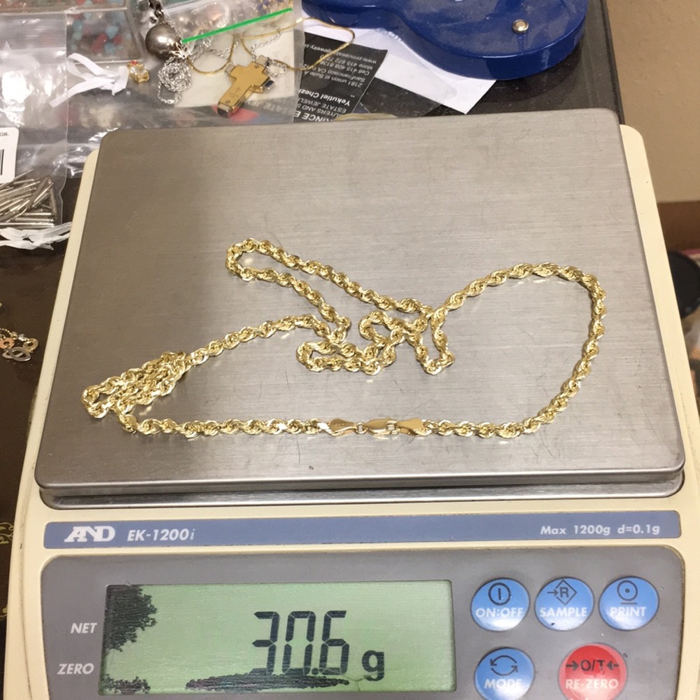NEW 14k Solid gold rope chain 24’inch - Picture 4 of 5
